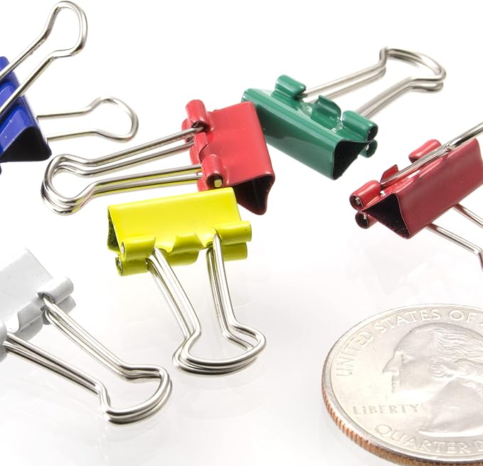Staples Mini Binder Clips, Assorted Colors, 60 Count – Small Clips for Notes, Paper Stacks & Organization