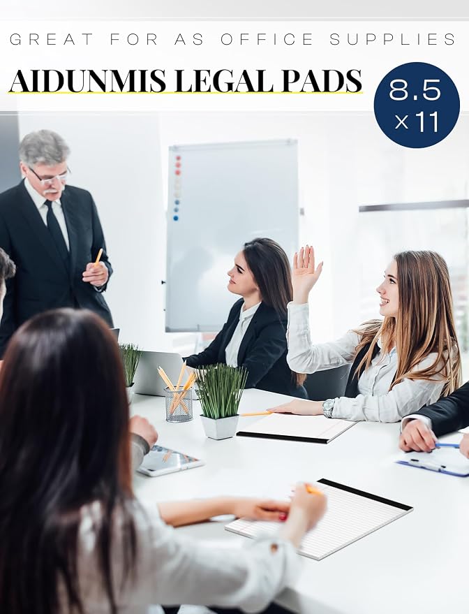 24 Pack Legal Pads 8.5 x 11 White Note Pads 8.5 x 11 Notepads Wide Ruled | White Writing Pads of Paper 8.5 x 11 Legal Notepads 8.5 x 11 White Lined Paper Pads 30 Sheets Per Legal Note Pads