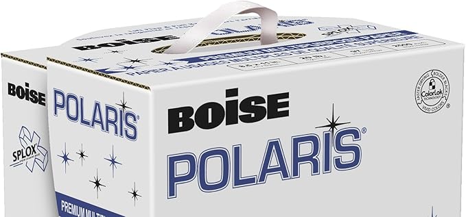 BOISE POLARIS Premium Multipurpose Copy Paper | 8.5" x 11" Letter | SPLOX (Easy carry box) | 97 Bright White, 20 lb. | Reamless (2,500 Sheets)