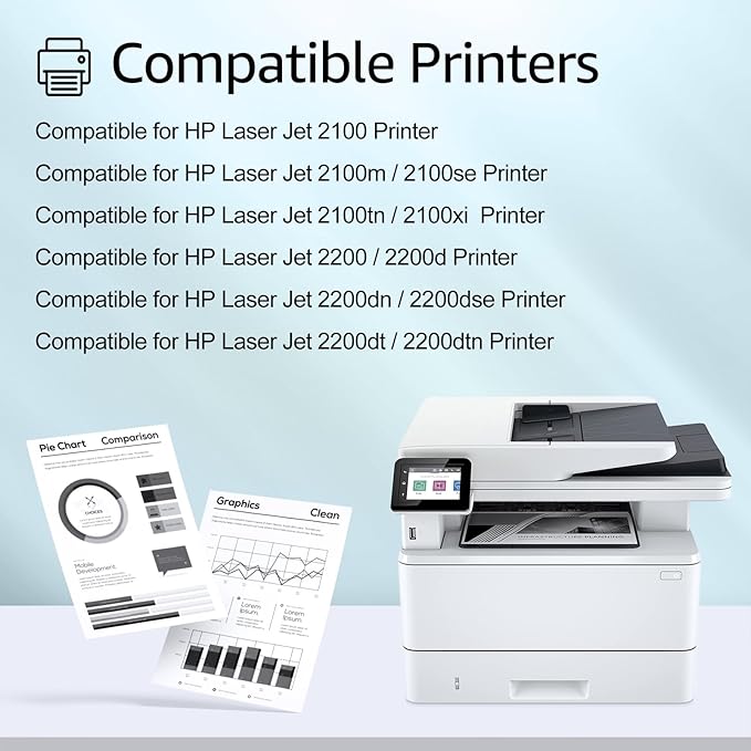 greencycle C4096A Toner Cartridge Replacement Compatible for HP 96A Laser Jet 2100 2100m 2100se 2100tn 2100xi 2200 2200d 2200dn 2200dse 2200dt 2200dtn Printer(2 Black)