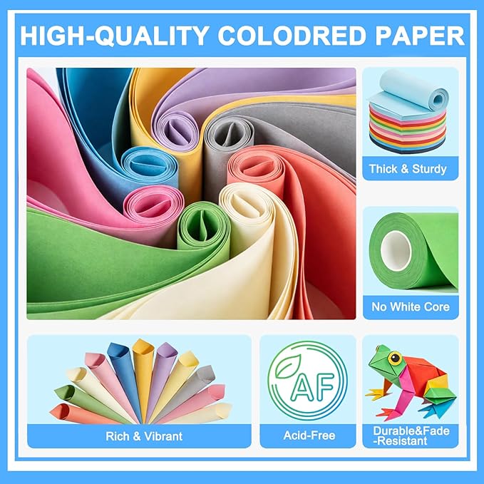 Veritas Color Copy Paper,Multi-Purpose paper,Colored Printer Paper 8.5” x 11”, 20 lb / 75 GSM,Blue,200 Sheets (1 Reams)，Made in USA