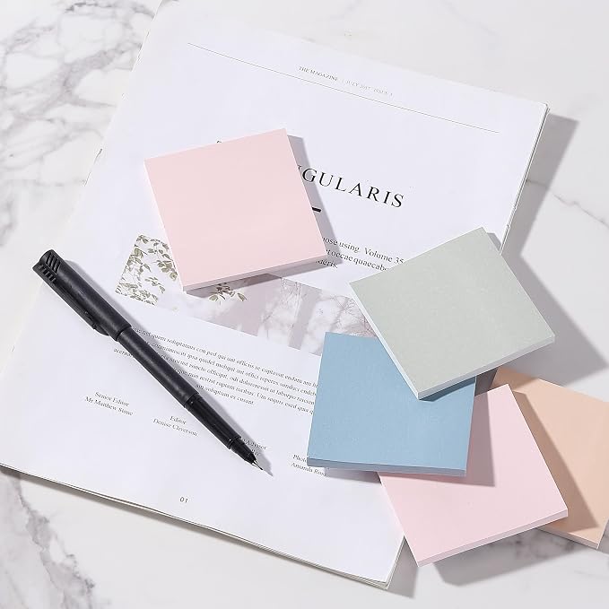 Mr. Pen- Sticky Notes, 3"x3", 12 Pads, 600 Sheets, Vintage Colors | Sticky Notes Bulk, Self-Stick Note Pads, Perfect for Office, School, Home, Study & Organization