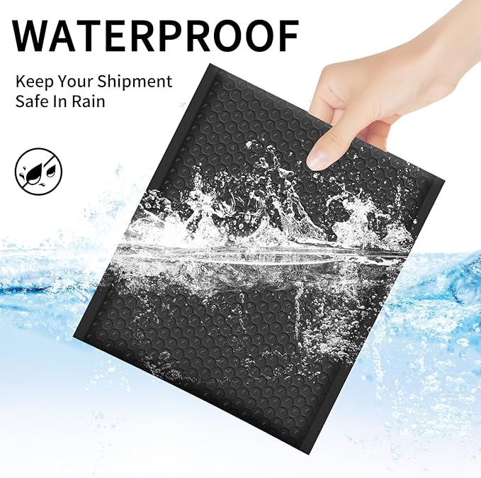 8.5x11 Inch 30 Pack Black Bubble Mailers, Waterproof Padded Envelopes, Self Seal, Strong Adhesion Bubble Envelopes, Cushioning Padded Mailers for Small Items