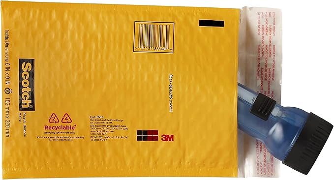 Scotch Poly Bubble Mailer, 8914R-4-1-EF White, Small, Size 4, Inside Dimensions 9.5 INx13.5 IN,Made with 50% recycled plastic 1pk, 10 packs per inner