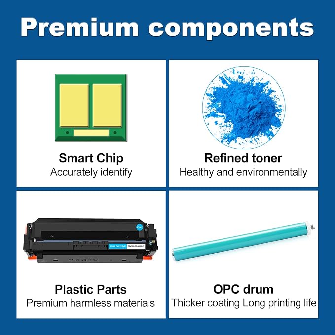410x CF411X High Yield Cyan Toner Cartridge Compatible for HP 410A 410X CF411X CF411A Works on Color LaserJet Pro M452dn M452dw M452nw M477fdn M477fdw M477fnw M377dw Printer, 1-Pack
