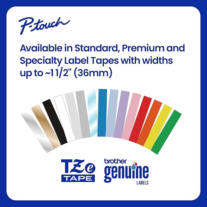 Brother Genuine P-Touch TZe-2212PK ~1" (24mm) Laminated Label Tape for use with Compatible Brother Label Makers