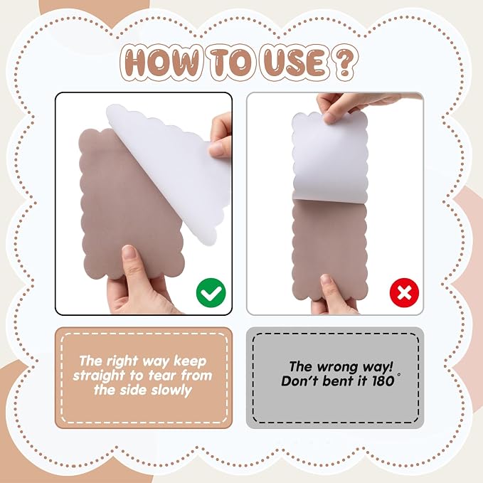 Eaasty 8 Pack Scalloped Sticky Notes 4" X 6" Vintage Memo Pads | Vintage Aesthetic Wavy Edges, Self-stick for School Office Desk, 240 Sheets Bulk, Cute Design for Reminders Planning