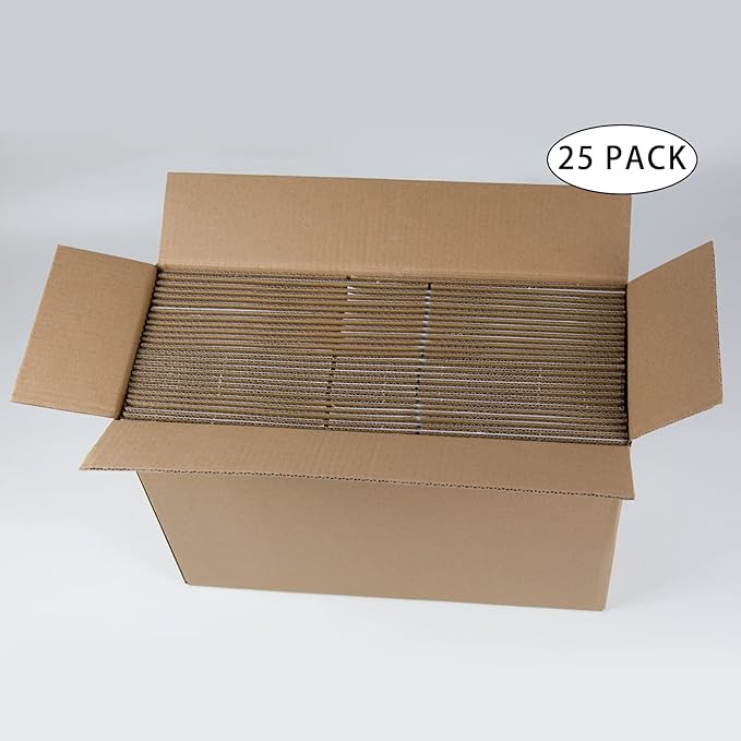 White Shipping Boxes 10x7x5 Inches Small Corrugated Cardboard Boxes, 25 Pack