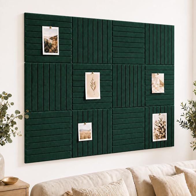 Stripe Felt Bulletin Board Tiles, Cork Board Alternative 48 x 36 in | 0.35 in modular felt wall tiles for notes, photos, schedules, reminders in offices, classrooms, home and office workspaces
