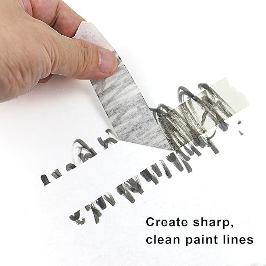 3 Pack White Painters Tape - Masking Tape 1 Inch Wide - Multi-Surface, Smart Adhesion, Indoor & Outdoor - 270FT Total - Paint Tape for Artist, DIY, Labeling, Art, Car, General Purpose (#3910)