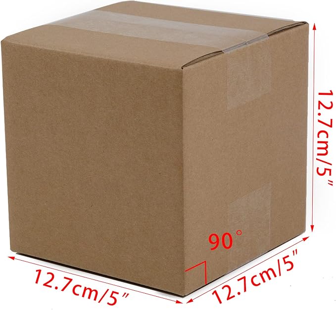 Shipping Boxes 5x5x5 Inches Small Corrugated Cardboard Boxes, 25 Pack