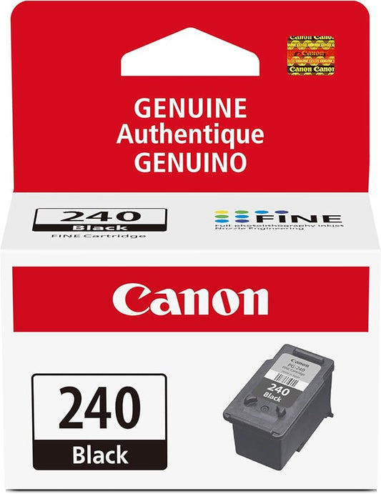 Canon PG-240 Genuine Black Ink Cartridge, Compatible with MG2120/3120/4120, MX512/432/472/372/392/522/532/452, MG2220/3220/4220/3520/3620, TS5120