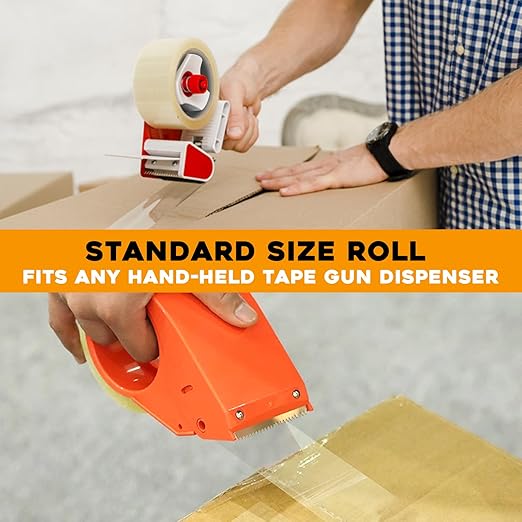Heavy Duty Clear Packing Tape 110 Yards Per Roll (36 Rolls) - 2 Inch Width 1.8 Mil Thick, Strong Pressure-Sensitive Adhesive Packing Tape for Office Storage Moving Mailing Packaging and Shipping