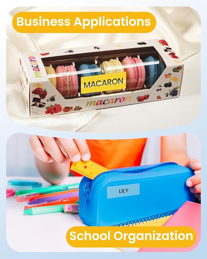 Replacement for Brother P Touch Label Maker Tape Colored 18mm 0.7 Laminated | TZe TZ Label Tape Refill Compatible with PT-D410 D400 D460BT D600, White/Clear/Black/Red/Blue/Yellow, 3/4" x 26.2', 6-Pack