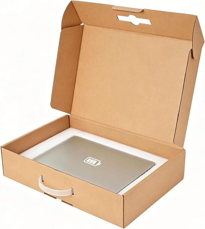 Laptop Box Secure Mailer Box Great for Laptop Shipping | Laptop shipping Box with Foam Protection and Carrying Handle Great for laptop Computer Shipping, Fits Laptop Up to 17.6 Inch