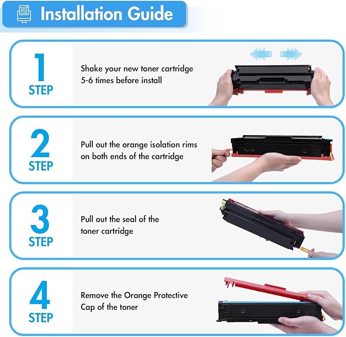 TRUE IMAGE Compatible Toner Cartridge Replacement for HP 202A CF500A 202X CF500X Color Laserjet Pro MFP M281fdw M281cdw M254dw M254nw M281fdn M280nw M254 M281 202 Toner Ink Printer (Black, 2-Pack)