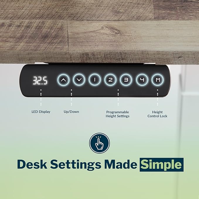 Vari ComfortEdge 80x80 L-Shape Electric Standing Desk – Height Adjustable Sit-Stand VariDesk for Corner Office with Reversible Left/Right Design + Reclaimed Wood Top/Slate Legs (Ships in 4 Boxes)