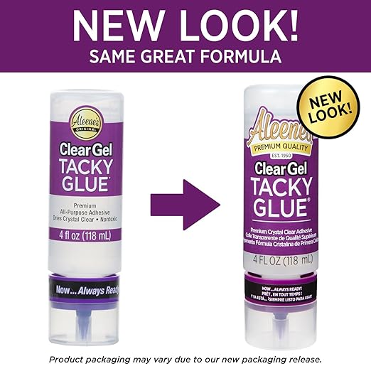 Aleene's Clear Gel Tacky Glue for Crafts in Always Ready Bottle, Nontoxic, Applies and Dries Clear, 4 fl oz