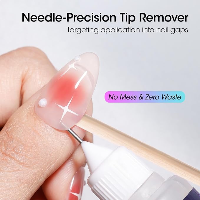 Gellen Press On Nail Remover: Pinpoint Glue Remover 2.03 Fl.oz, Non Acetone Gentle Press on Removal for Quick Dry Strong & Solid Glue, Gel X Off for Fake Nail Tip
