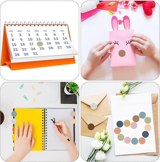 2800 Pcs Colored Dot Stickers 3/4 Inch Round Color Coding Labels, Garage Sale Stickers Circle Price Tags Blank Removable Polka Label for Office Classroom Student Toddlers(Gray Series)