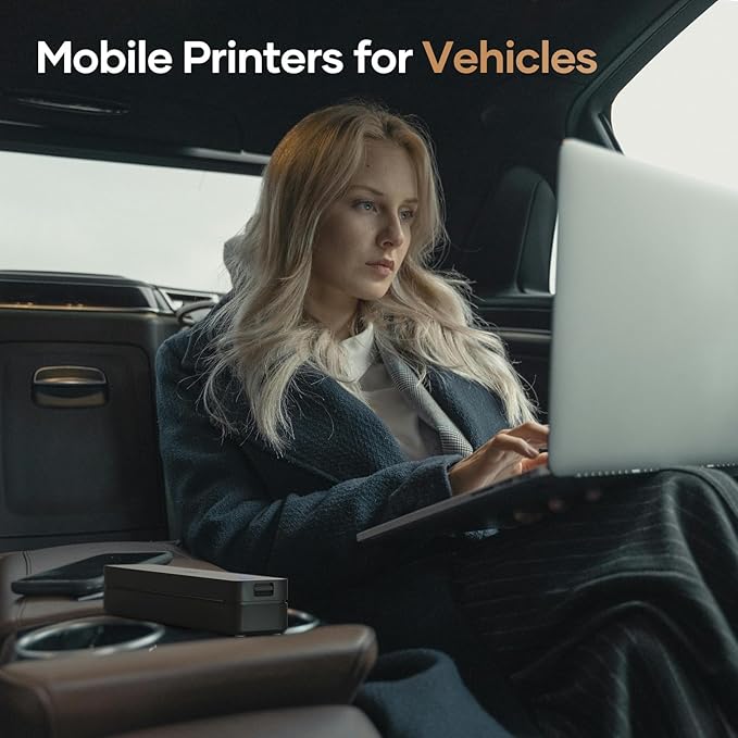 iDPRT Portable-Printer Wireless for Travel, 300DPI Inkless-Thermal-Small-Printers for Home Use, Office, Vehicles, Mobile Bluetooth Printer Supports 8.5" x 11" US Letter, for Smartphone & PC