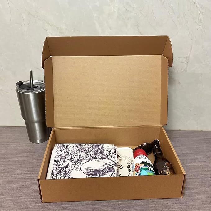 14 x9 x 3 inch Shipping Boxes Set of 20， Brown Corrugated Cardboard Box Mailer Boxes for Packaging Small Business Shipping，Mailing Boxes Bulk for Birthday Wedding Party Book Literature Gift Giving