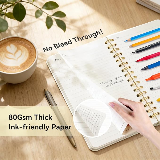 Lined Spiral Journal Notebook for Work A5, 160 Pages, Explosive Cat | College Ruled Spiral Journal for Women, Hardcover with Elegant Design for Note-Taking, 5.5 * 8.25 inch