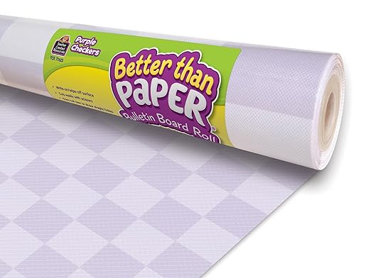Teacher Created Resources Purple Checkers Better Than Paper Bulletin Board Roll (TCR77623)