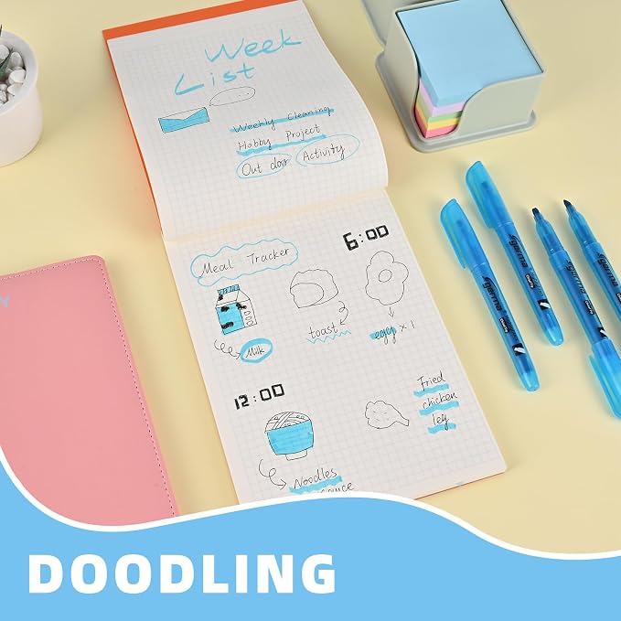 Cgerma Blue Highlighters 30 Pack, Chisel Tip Highlighter Bright Color, Dry Quickly, Smudge Proof Perfect for Students Adults Studying, Organizing, Coloring, Highlighting in Classroom, School, Office