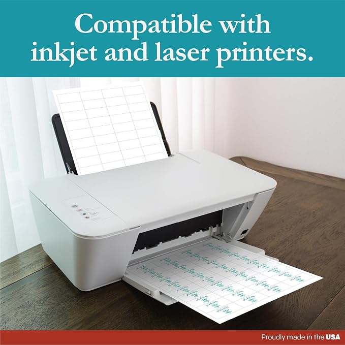 Premium Label Supply White Sticker Barcode Labels – 2" x 1" – Laser/Inkjet Compatible – (40 per Sheet), 1000 Sheets – 40,000 Total Adhesive Labels