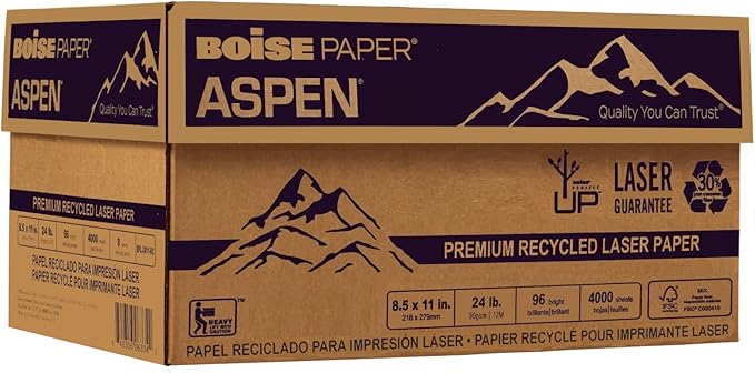 Boise Paper X-9 Multi-Use Copy Paper – Ream less (2,000 Sheets) | 8.5" x 11" Letter | SPLOX (Easy Carry Box) | 92 Bright White - 24 lb. | SP-9224-CTN