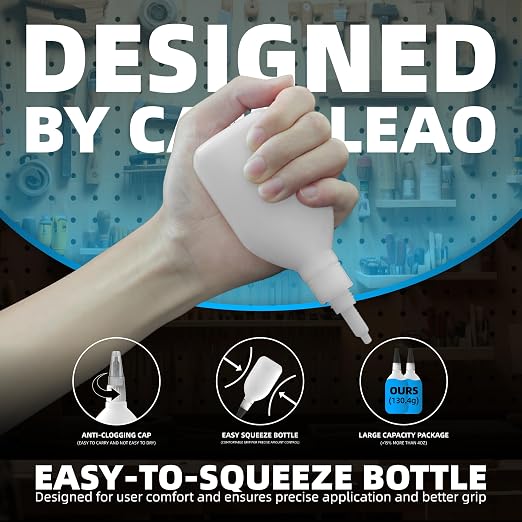 Ultra-Thin Super Glue Liquid Kit 4.6 oz | Fast Drying Clear Glue for Plastic Metal Glass, Instant Cyanoacrylate Adhesive for Woodworking Stabilizing CA Finish Inlay