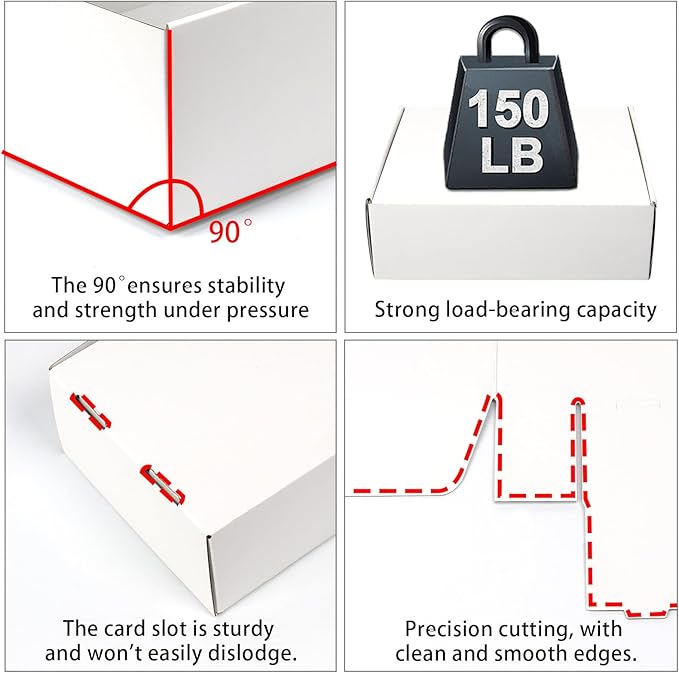 FORBFAN 7x5x2 Shipping Boxes, 45 Pack White Mailer Boxes for Small Business, Small Corrugated Cardboard Boxes for Mailing & Shipping