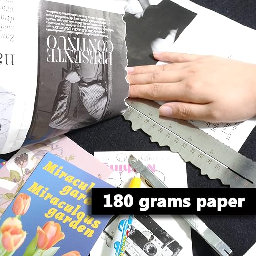 Stainless Steel Metal Paper Tearing Ruler Craft Ruler for Cutting Paper to Wavy Line Jagged and Irregular Edges 12'' Measuring Tool for Engineering School Office Architect and Drawing