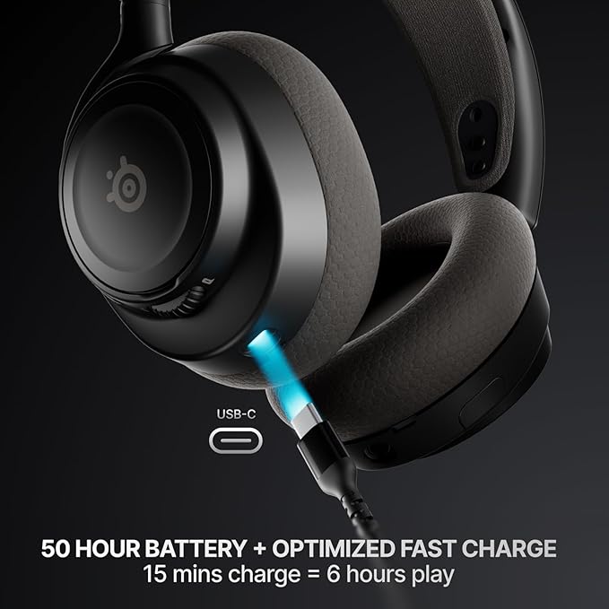 SteelSeries Arctis Nova 7X Wireless Gen 2 Gaming Headset - Real-Time App Control, 50+ HR Play, Neodymium Drivers, Mix 2.4GHz/Bluetooth, Xbox, PC, PS5/PS4, Switch 1/2, Mobile - Black