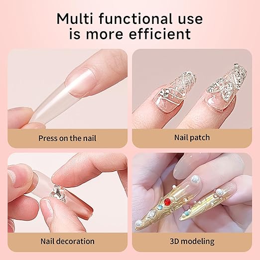Super Strong Nail Glue for Acrylic Press-On Nails - No UV Light Needed, Fast-Drying, Professional Durable & Water-Resistant Nails Glue, Long-Lasting Semi-Solid