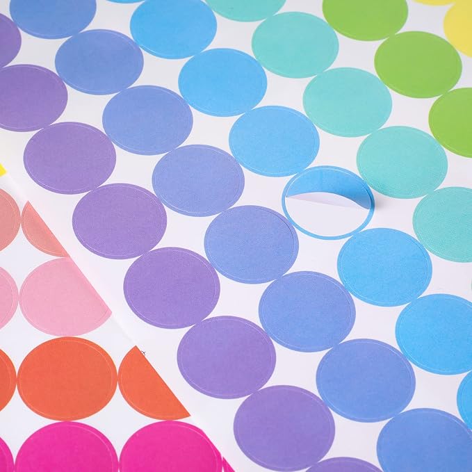 2800 Pcs Colored Dot Stickers 3/4 Inch Round Color Coding Labels, Garage Sale Stickers Circle Price Tags Blank Removable Polka Label for Office Classroom Student Toddlers(Macaron Color)