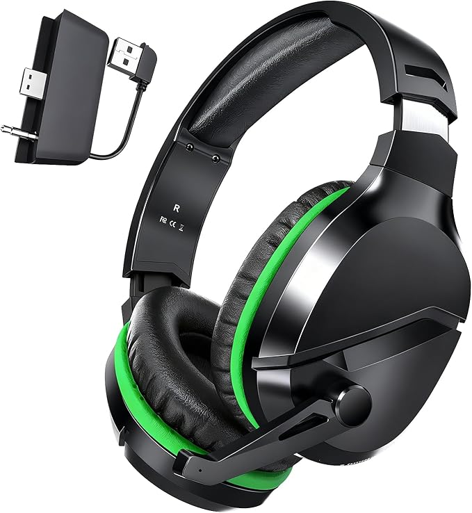 Wireless Gaming Headset for Xbox Series X|S, Xbox One, PS5, PC, Mac, Switch – Bluetooth Headphones with Noise Cancelling Mic, 60H Playtime, Low Latency, Lightweight for Gamers