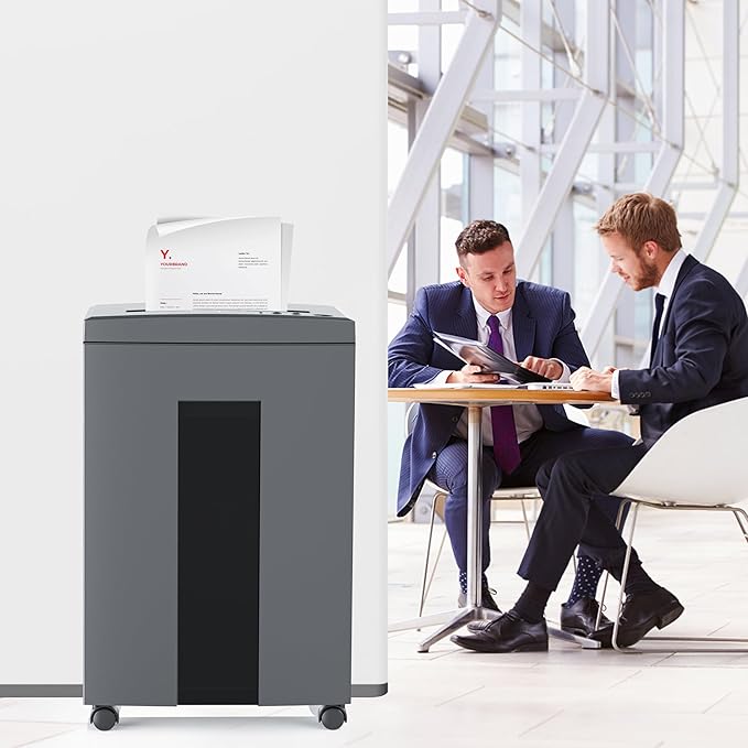 WOLVERINE 18-Sheet Shredders for Home Office Heavy Duty P-4 Security Level Crosscut Paper Shredder Paper/CD/Card Ultra Quiet Paper Shredder for Home with 6 Gallons Pullout Waste Bin SD9113(Grey ETL)