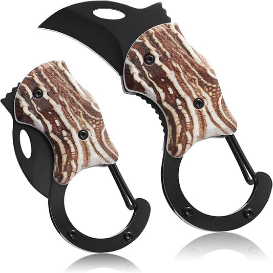 Small Pocket Knife for Women Men，Cool Folding Knife Box Cutter，Folding Utility Knife with 1.38''Sharp Blade，Mini EDC Knives for Everyday Carry,Ideal Gifts for Men and Women（Wood Grain）
