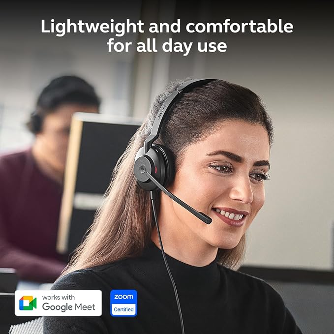 Jabra Evolve2 30 SE (2025 Version) Wired Single-Ear Headset with Microphone – Computer Headset - USB-A and USB-C Cable - Works with All Online Meeting Platforms - Black