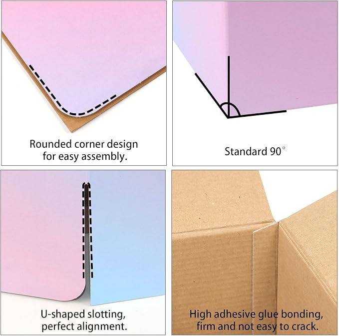 FORBFAN 9 x 6 x 4 Shipping Boxes, 30 Pack Corrugated Cardboard Mailing Boxes for Small Business, Colorful Packing Boxes for Shipping & Packaging