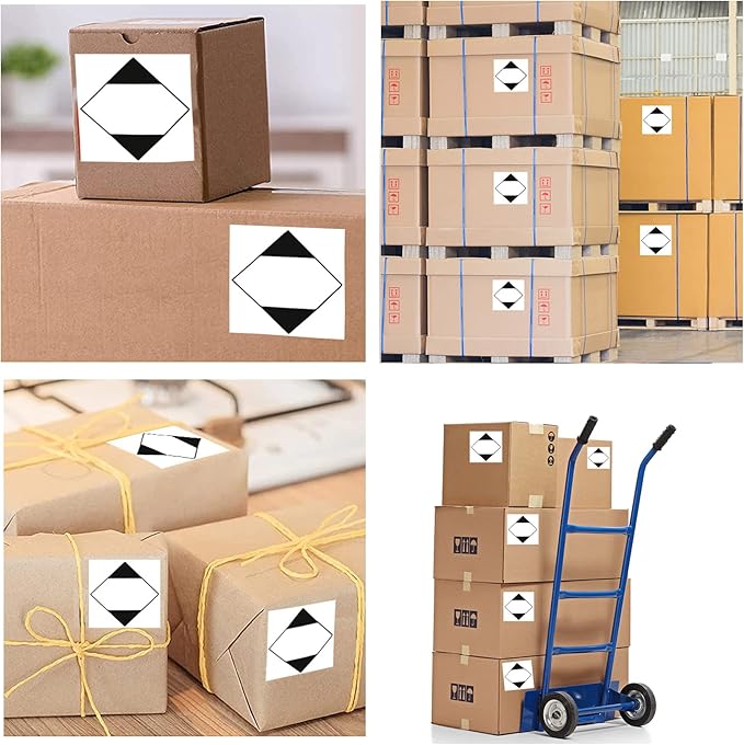 500 Pcs Square Ground Ormd Shipping Labels 2"x 2" New 2026 Dangerous Goods Labels for Warehouse Handling Transport Shipping Blank Diamond Limited Quantity Stickers