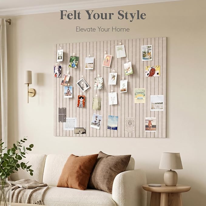 Lifewit Large Felt Bulletin Board with Self-Adhesive 48" x 36" - 12 Pack | Cork Board for Walls Alternative, Notice Boards with 50 Pushpins, Bulletin Board for Classroom Home Office Decor, Black