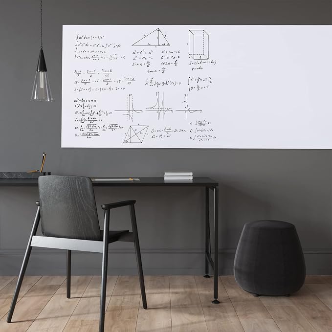 HAMIGAR White Board Sticker for Wall 48" x 79" Dry Erase Adhesive Paper | Dry Erase Board Wallpaper, Peel and Stick, Contact Paper Adhesive, No Ghost, can be Cut, Includes 1 Marker, Office Classroom