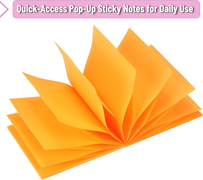 Mr. Pen- Pop Up Sticky Notes 3x3 Refills, 18 Pads, 900 Sheets, Bright Colors, Self Adhesive Memo Pads for Dispensers, Perfect for Home, Office & School, Stocky Notes for Bible Journaling