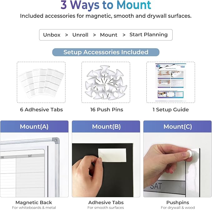 Magnetic Dry Erase Board Calendar 3 Month,46 x 63in Large Magnetic Calendar | Oversized Vertical Reusable Three Monthly White Board Calendars,Giant Huge Jumbo Blank 90 Day Scheduling Planner For Office