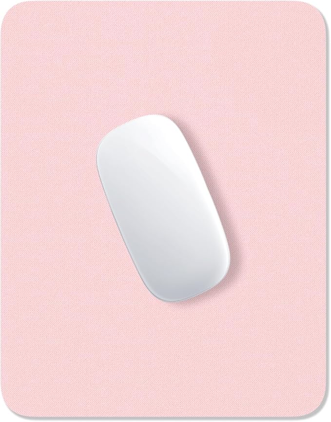 Hsurbtra Mouse Pad, Premium-Textured Square Mousepad 7 x 9 Inch, Thick 3 mm Anti-Slip Waterproof Rubber Pretty Cute Computer Mat for Office Gaming Laptop Women Kids Pink