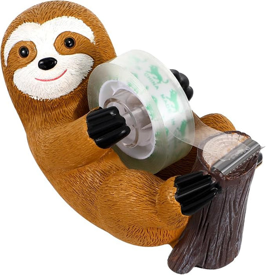 Angoily Animal Tape Dispenser Resin Sloth Staue Washi Tape Cutter Office Tape Holder for Home Office Supplies
