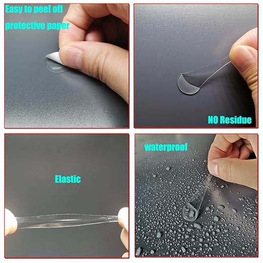490 Pcs (0.79") Sticky Tack Double Sided Adhesive Dots Round Putty Clear Stickers No Trace Sticky Putty Removable Waterproof Small Stickers for Festival Decoration 20mm Sticky Dot